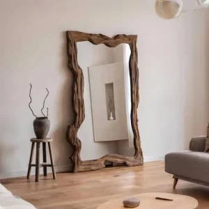 Vintage Solid Wood Floor Mirror