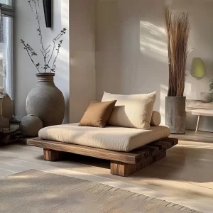 Solid Wood Zen Meditation Platform Seat